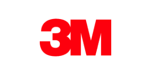 The logo of 3M.