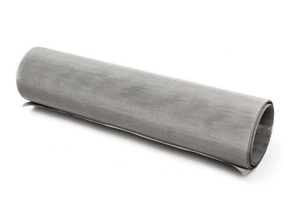 A roll of sliver galvanized copper woven mesh